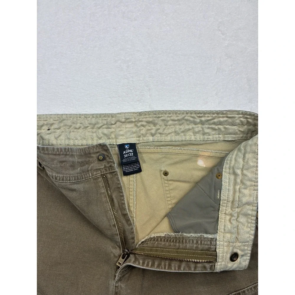 Kuhl The Law Pants Men's 36x32 Patinadye Brown Canvas Hiking Gorpcore